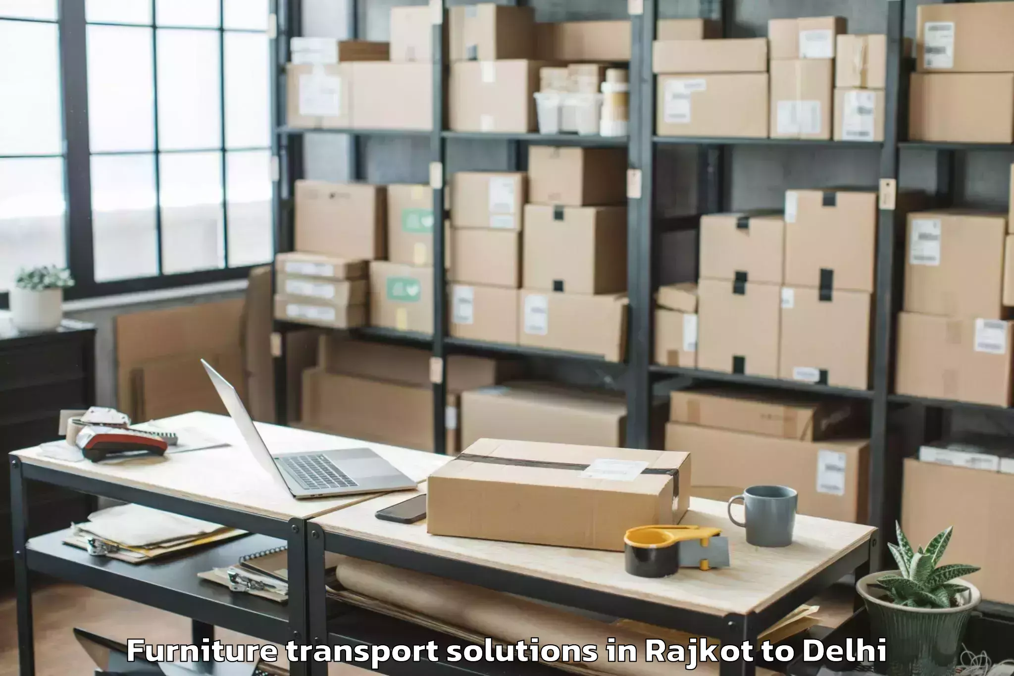 Rajkot to Karol Bagh Furniture Transport Solutions Booking